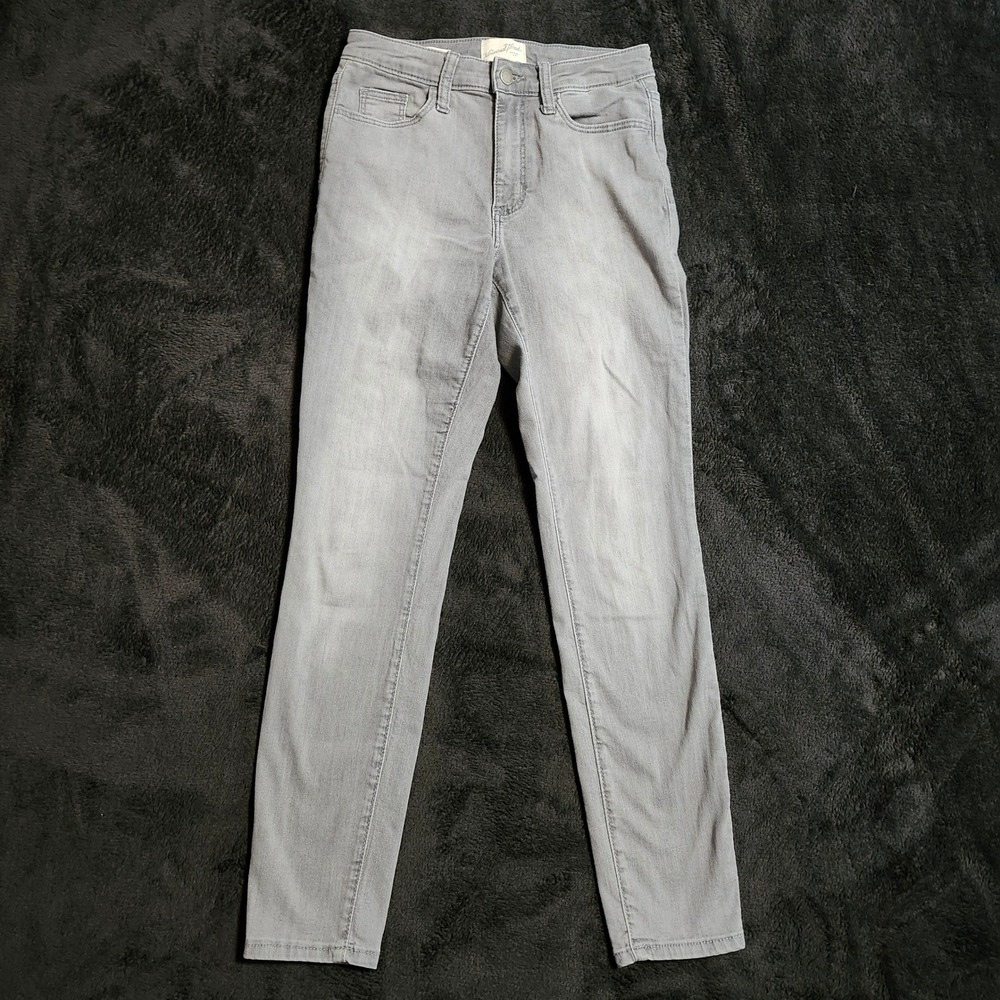 Universal Thread High Rise Skinny Jeans Gray Stretch Denim Womens Size 2R 2/R